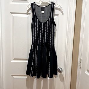 G.I.N. Striped black and white flair dress.